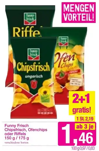 Sutterlüty Funny Frisch Chipsfrisch,Ofenchips Oder Riffels 150 g/175 g Angebot