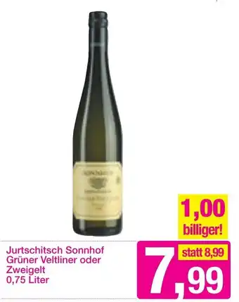 Sutterlüty Jurtschitsch Sonnhof Grünner Veltliner oder Zweigelt 0,75 Liter Angebot