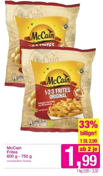 Sutterlüty McCain Frites 600g-750g Angebot