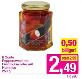 Sutterlüty II Conte Peppersweet mit Frischkäse oder mit Hummus 250g Angebot