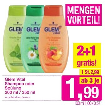 Sutterlüty Glem Vital Shampoo oder Spülung 200ml/ 350ml Angebot