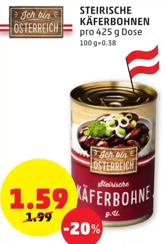 PENNY Steirische Käferbohnen 425g Dose Angebot