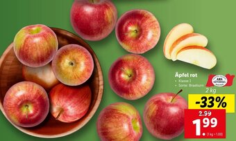 Lidl Äpfel Rot 2kg Angebot