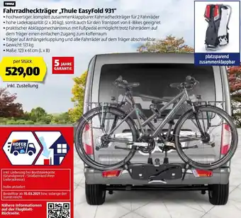 Hofer Fahrradheckträger Thule EasyFold 931 Angebot