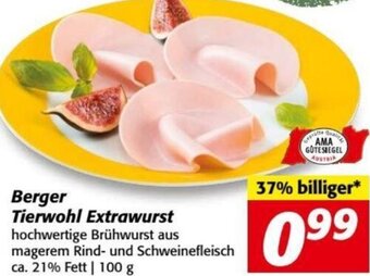 Nah&Frisch Berger Tierwohl Extrawurst 100 g Angebot