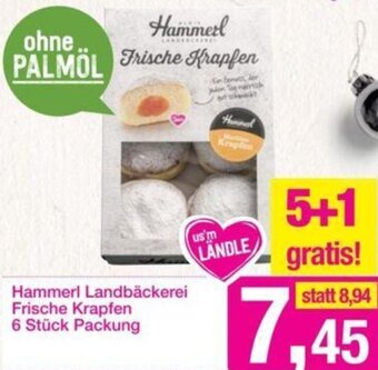 Sutterlüty Hammerl Landbäckerei Frische Krapfen 6 Stück Packung Angebot