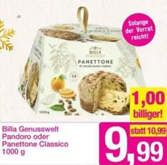 Sutterlüty Billa Genusswelt Pandoro oder Panettone Classico 1000 g Angebot