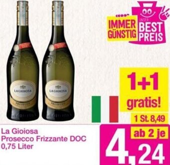 Sutterlüty La Gioiosa Prosecco Frizzante DOC 0,75 Liter Angebot
