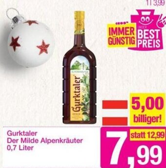 Sutterlüty Gurktaler Der Milde Alpenkräuter 0,7 Liter Angebot