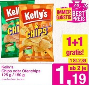 Sutterlüty Kelly's Chips oder Ofenchips 125 g/ 150 g Angebot
