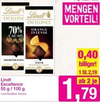 Sutterlüty Lindt Excellence 50 g/ 100 g Angebot