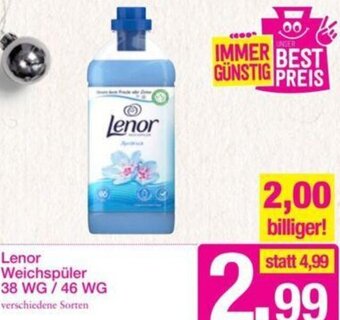 Sutterlüty Lenor Weichspüler 38 WG / 46 WG Angebot