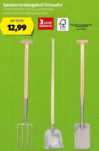 Hofer Spaten/Grabegabel/Schaufel Angebot