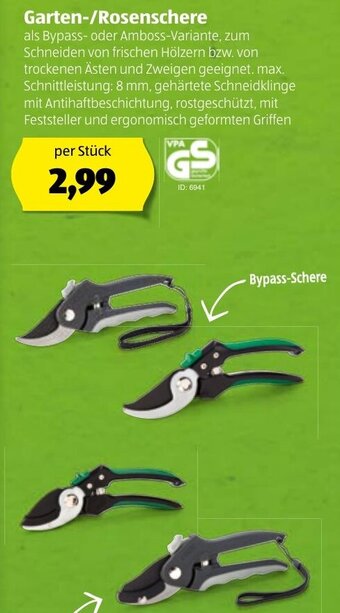 Hofer Garten-/Rosenschere Angebot