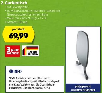 Hofer Gartentisch Angebot