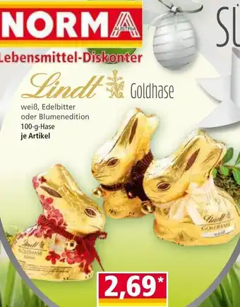 Norma Lebensmittel-Diskonter Lindt Goldhase Angebot