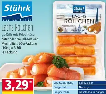 Norma Stührk Lachs Röllchen 90g Angebot