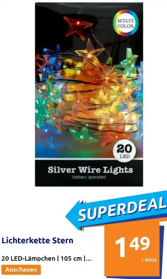 Action Lichterkette Stern 105 cm Angebot