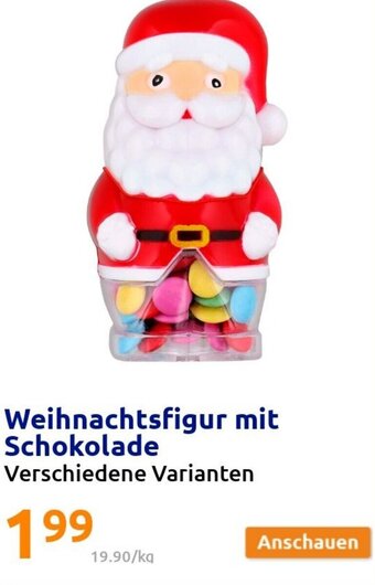Action Weihnachtsfigur mit Schokolade Angebot
