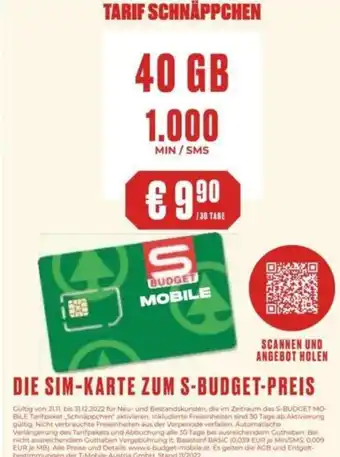 Interspar Die-Sim Karte Zum S-Budget-Preis Angebot