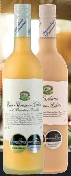 Interspar Gänserndorfer Eierlikör mit Bourbon-Vanille oder Haselnuss Creme-Likör Angebot