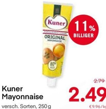 MPreis Kuner Mayonnaise 250 g Angebot