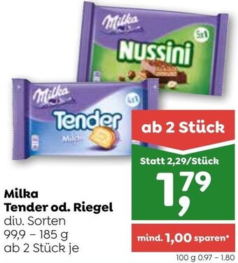 ADEG Milka Tender od. Riegel 99,9-185 g Angebot