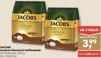 ADEG Jacobs Auslese Klassisch Kaffeepads 250 g Angebot