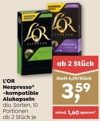 ADEG L'Or Nespresso- kompatible Alukapseln Angebot