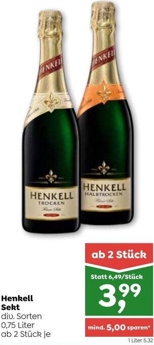 ADEG Henkell Sekt 0,75 Liter Angebot