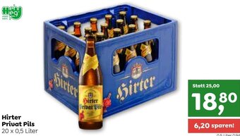 ADEG Hirter Privat Pils 20 x 0,5 Liter Angebot