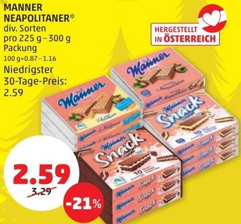 PENNY Manner Neapolitaner 225 g- 300 g Angebot