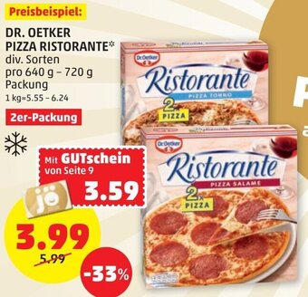 PENNY Dr. Oetker Pizza Ristorante 640 g- 720 g Angebot