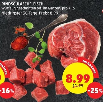 PENNY Rindsgulaschfleisch pro Kilo Angebot