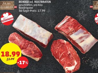 PENNY Beiried od. Rostbraten pro Kilo Angebot
