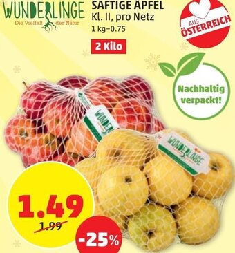 PENNY Wunderlinge Saftige Apfel 2 kilo Angebot
