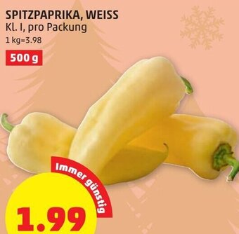 PENNY Spitzpaprika, Weiss 500 g Angebot