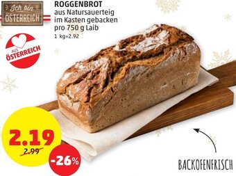 PENNY Roggenbrot 750 g Angebot