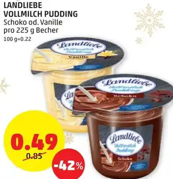 PENNY Landliebe Vollmilch Pudding 225 g Angebot