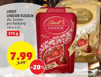 PENNY Lindt Lindor Kugeln 375g Angebot
