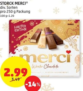 PENNY Storck Merci 250 g Angebot