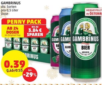 PENNY Gambrinus 0,5 Liter Angebot