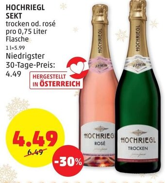 PENNY Hochriegl Sekt 0,75 Liter Angebot