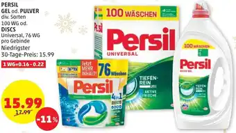 PENNY Persil Gel od. Pulver od. Discs Angebot