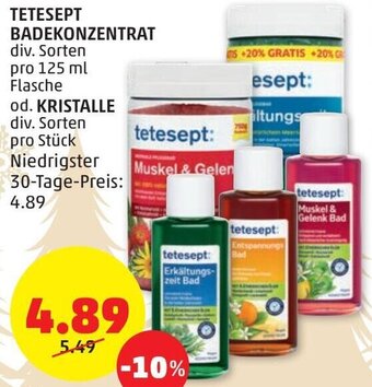 PENNY Tetesept Badekonzentrat 125ml Angebot