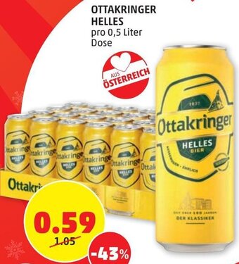 PENNY Ottakringer Helles 0,5 Liter Angebot