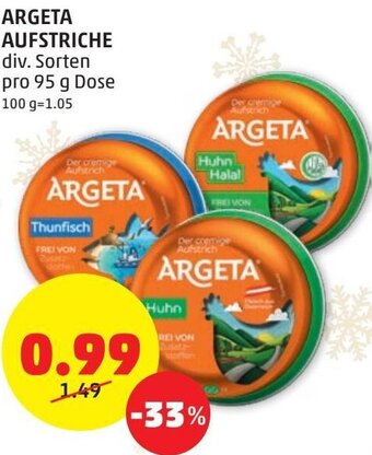 PENNY Argeta Aufstriche 95 g Angebot