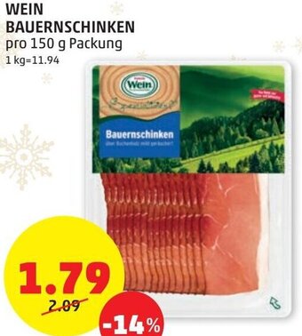 PENNY Wein Bauernschinken 150 g Angebot