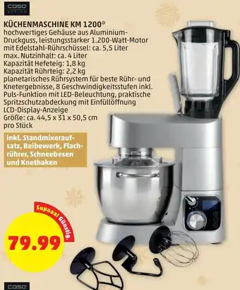 PENNY Caso Küchenmaschine KM 1200 Angebot