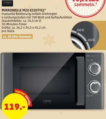 PENNY Caso Mikrowelle M20 Ecostyle Angebot